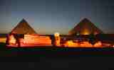 photo of Pyramids at night